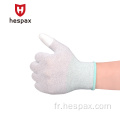 Les doigts HESPAX plongés en fibre de carbone PU gants ESD